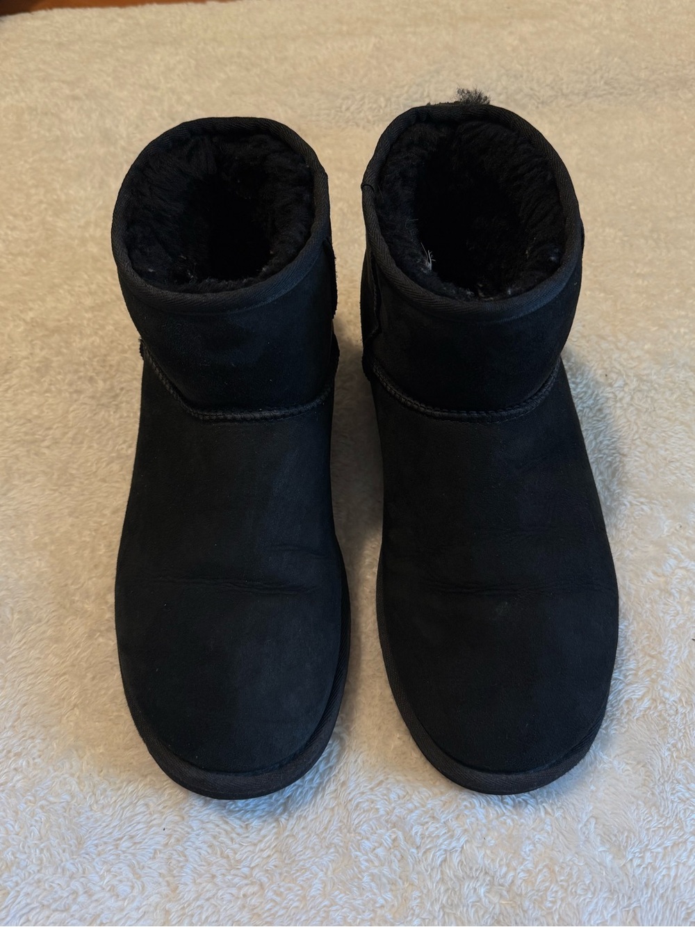 UGG Black Short Suede Ankle Boots